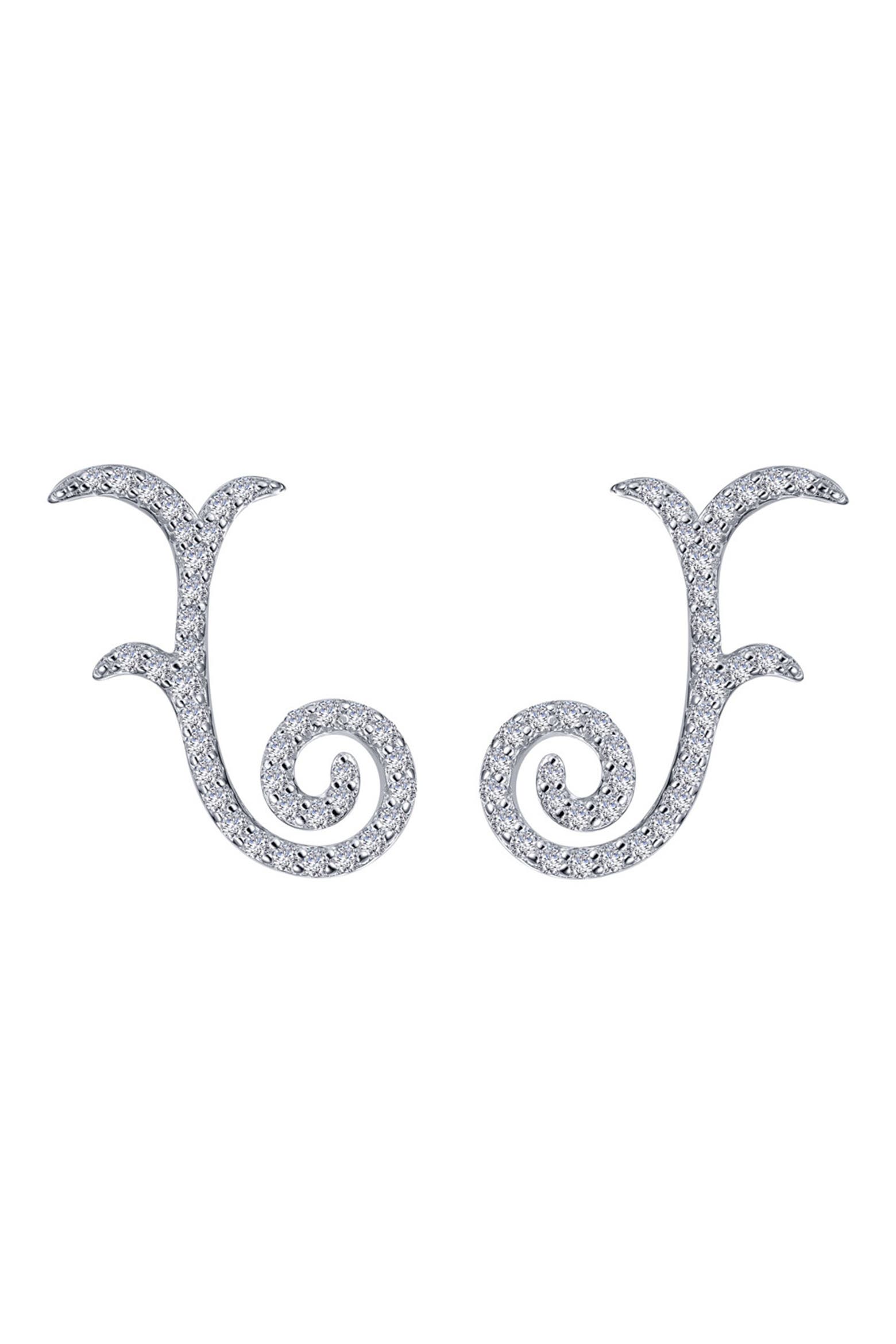 Ear Cone Rack Lafonn Platinum Bonded Sterling Silver Pavé Simulated Diamond Filigree ...