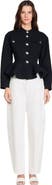 SANDRO Cropped ruffled peplum jacket
