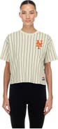 New Era Women's New Era Cream New York Mets Throwback Boxy T-Shirt