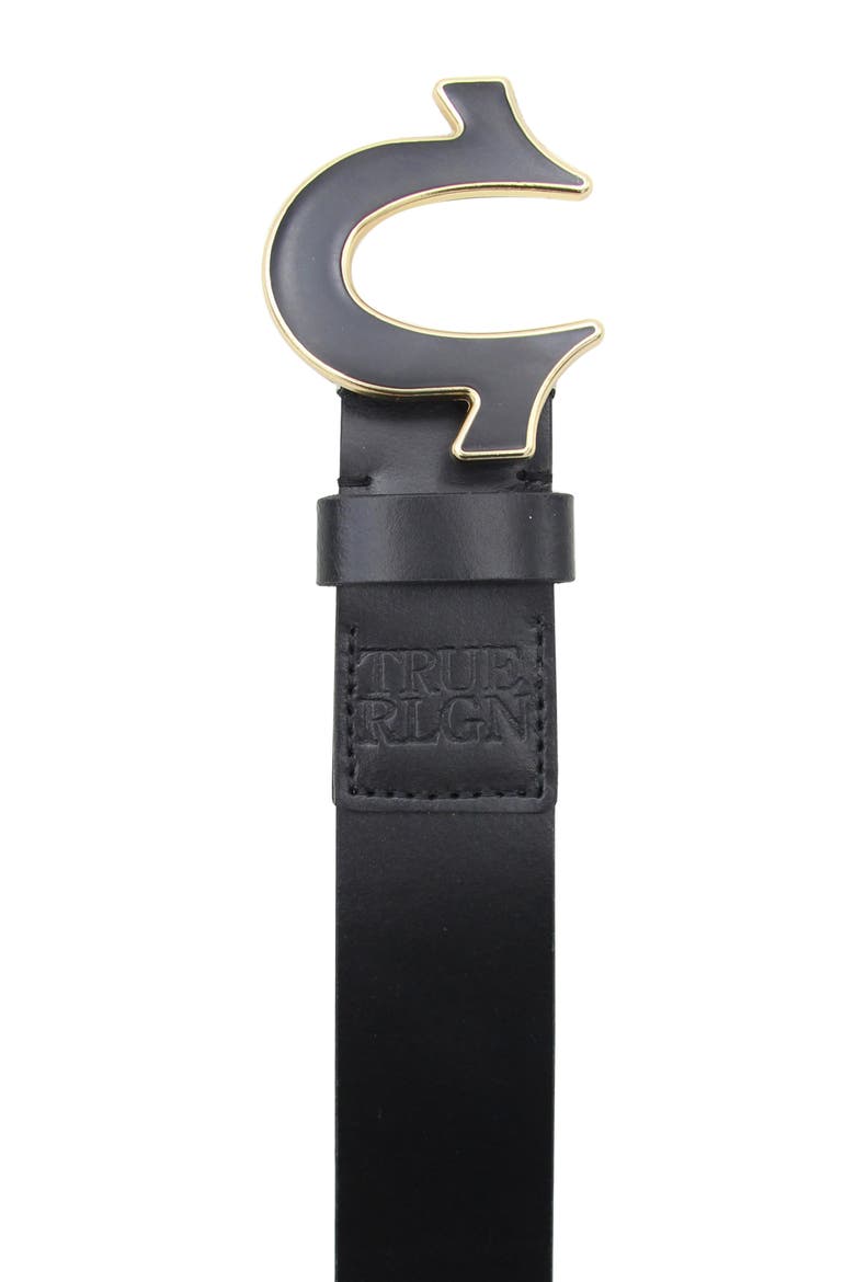 Sage II Horseshoe Buckle Belt, Alternate, color, BLACK