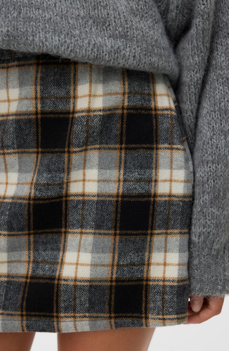 VERO MODA Naya Plaid Miniskirt, Alternate, color, Black Checks