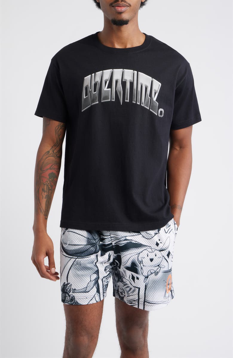 OVERTIME Chrometeam Cotton Graphic T-Shirt, Main, color, Black