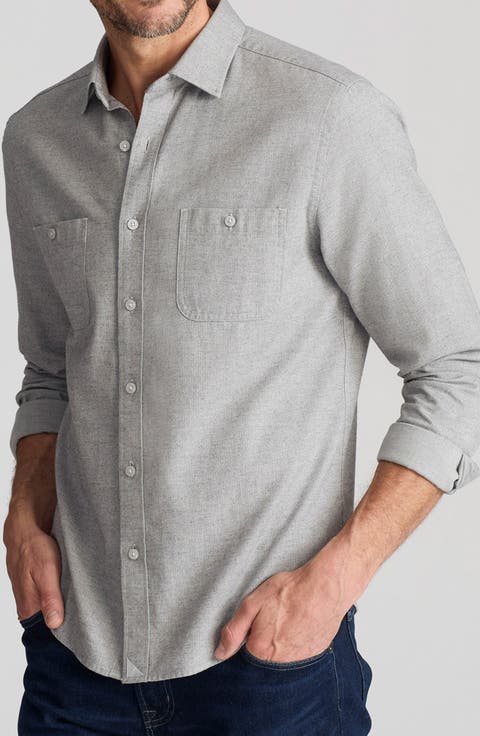 Hemsworth Flannel Twill Button-Up Shirt