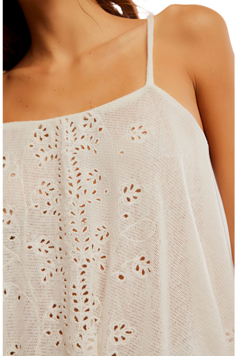 Last Dance Eyelet Knit Tank, Alternate, color, IVORY