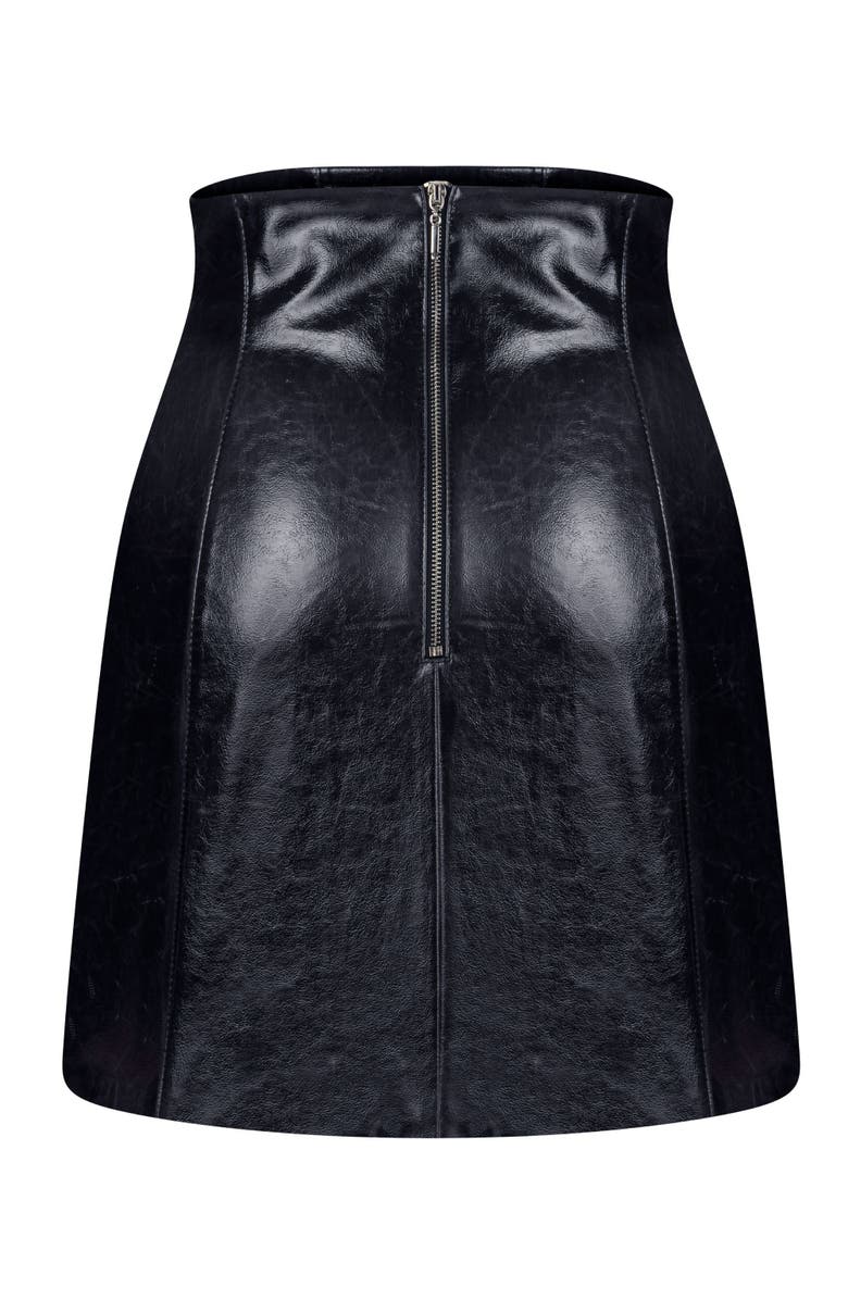 Nocturne High Waist Faux Leather Mini Skirt, Alternate, color, 
