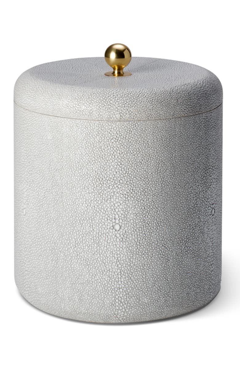 Aerin Faux Shagreen Ice Bucket, Main, color, Dove