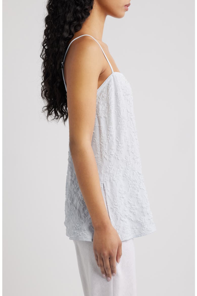 Ines Floral Top, Alternate, color, SKY BLUE JACQUARD