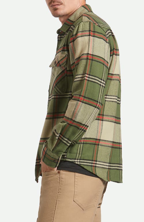 Brixton Bowery Plaid Flannel Button-up Shirt In Multi