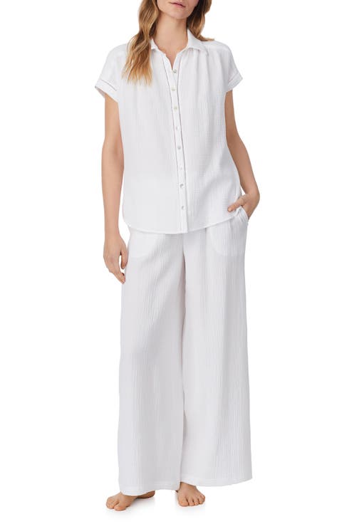 Cotton Gauze Wide Leg Pajamas