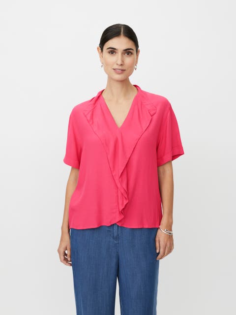 MaDyvora V-Neck Ruffle Blouse