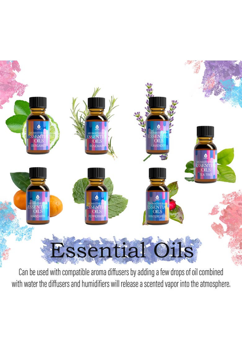 Himalayan Salt Diffuser & 14 Pack Essential Oils Set, Alternate, color, Multicolor