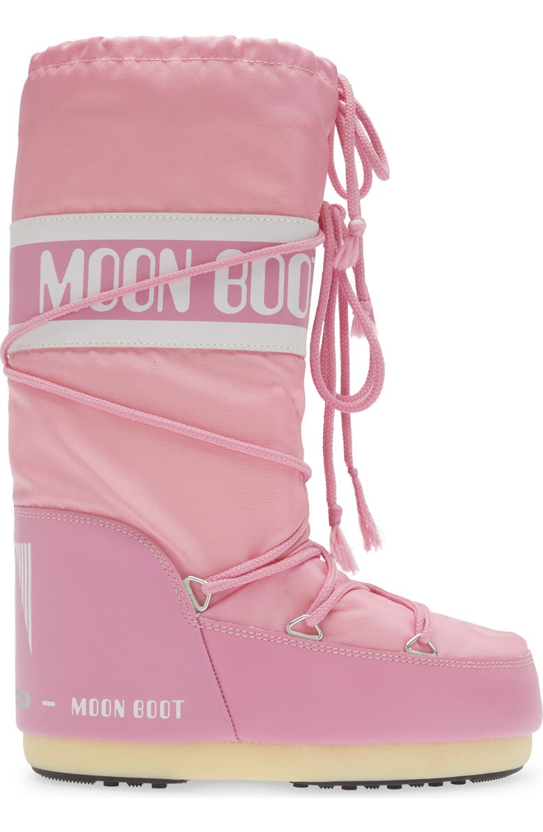 Moon Boot<sup>®</sup> Kids' Icon Water Repellent Moon Boot<sup>®</sup>, Alternate, color, Pink