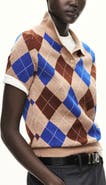 MANGO Argyle Polo Sweater