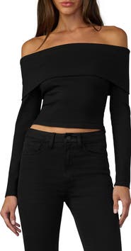Joe's The Olive Off the Shoulder Long Sleeve Top