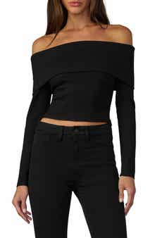 The Olive Off the Shoulder Long Sleeve Top