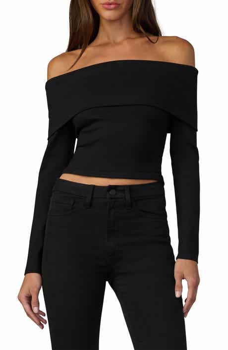 The Olive Off the Shoulder Long Sleeve Top