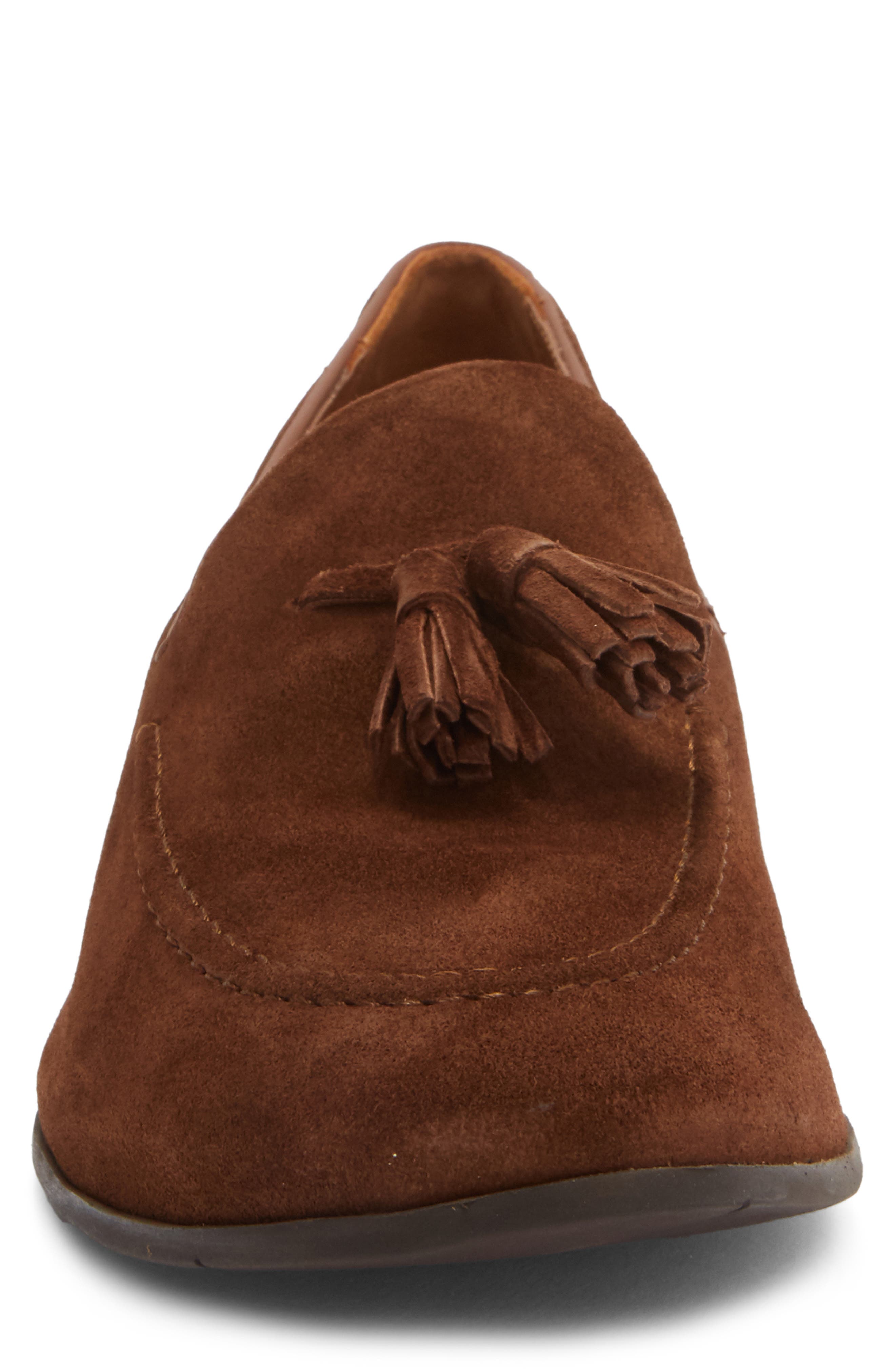Allen Edmonds Lennox Tassel Loafer, Alternate, color, Snuff Suede
