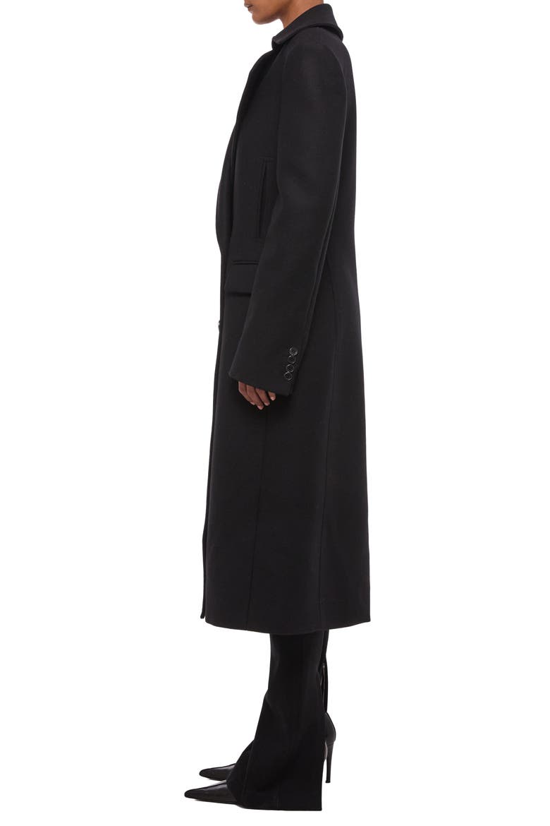 Sculptural Wool Blend Coat, Alternate, color, BLACK