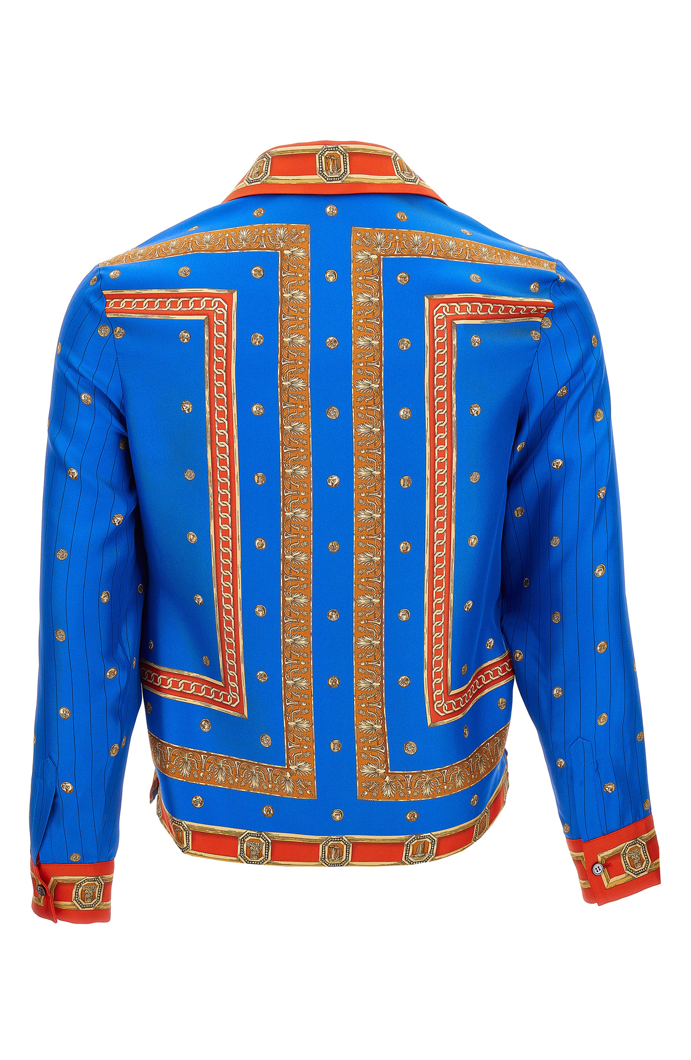 Trompe l'Oeil Print Silk Twill Bowling Shirt - image 2