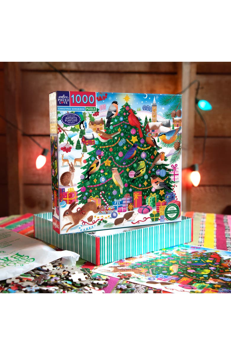 eeBoo Christmas Songbirds 1000-Piece Puzzle, Alternate, color, Multi