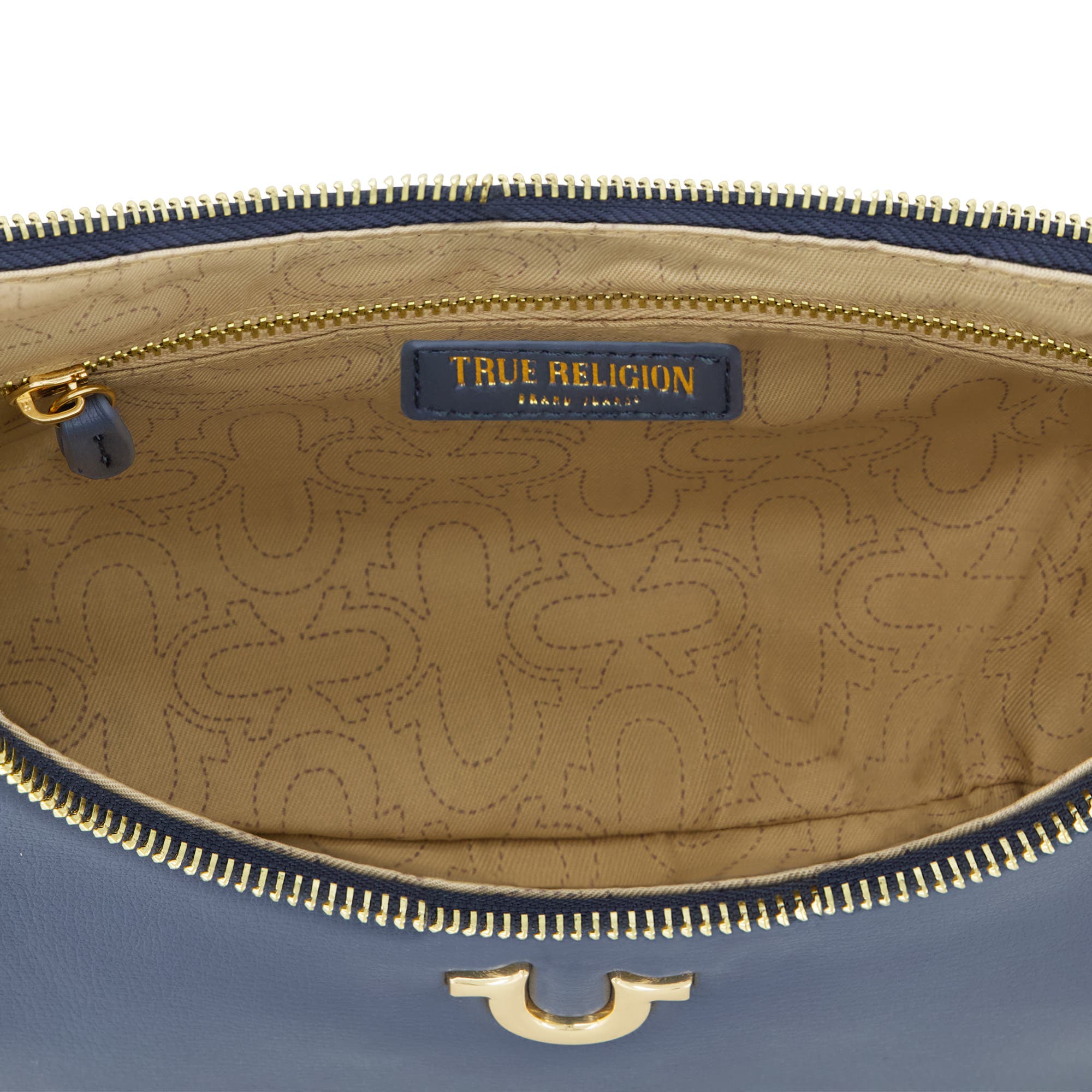 True Religion Zip Top Crescent Hobo Bag, Alternate, color, 