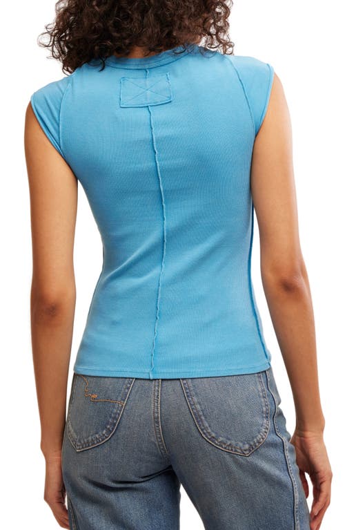 Free People Ever Had Ribbed Top In Maliblue