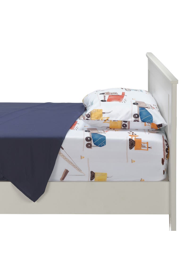 Construction Zone Transportation Twin Sheets & Pillowcase Set, Alternate, color, Multicolor