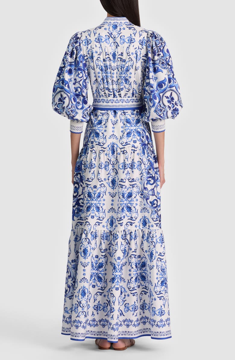 Alice + Olivia Cora Voluminous Tiered Maxi Dress, Alternate, color, Solstice