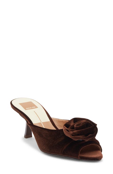 Cloris Rosette Peep Toe Mule (Women)
