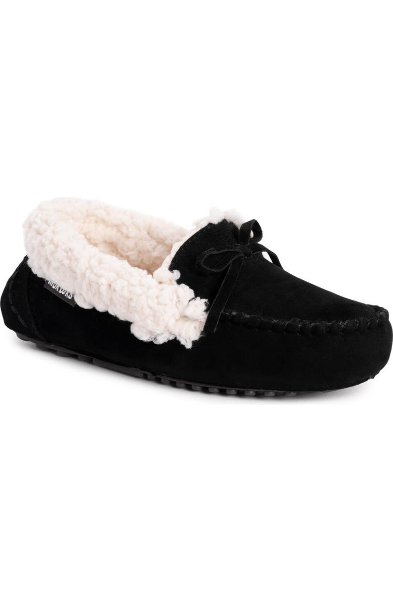 MUK LUKS Jaylah Faux Shearling Lined Slipper, Main, color, Black