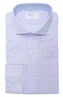 Lorenzo Uomo Trim Fit Textured Stretch Cotton Dress Shirt