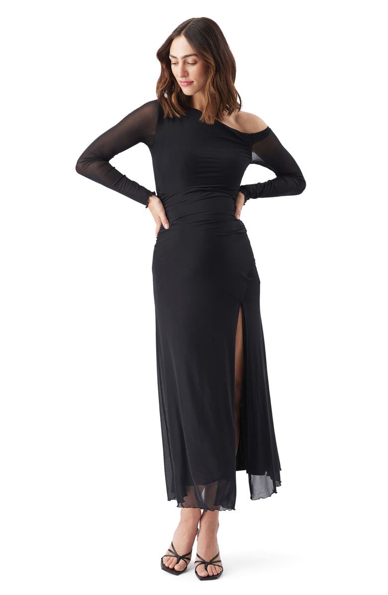 Ripe Maternity Freya Mesh Dress, Alternate, color, Black