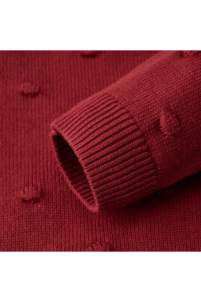 Knit Popcorn Sweater, Alternate, color, Wine