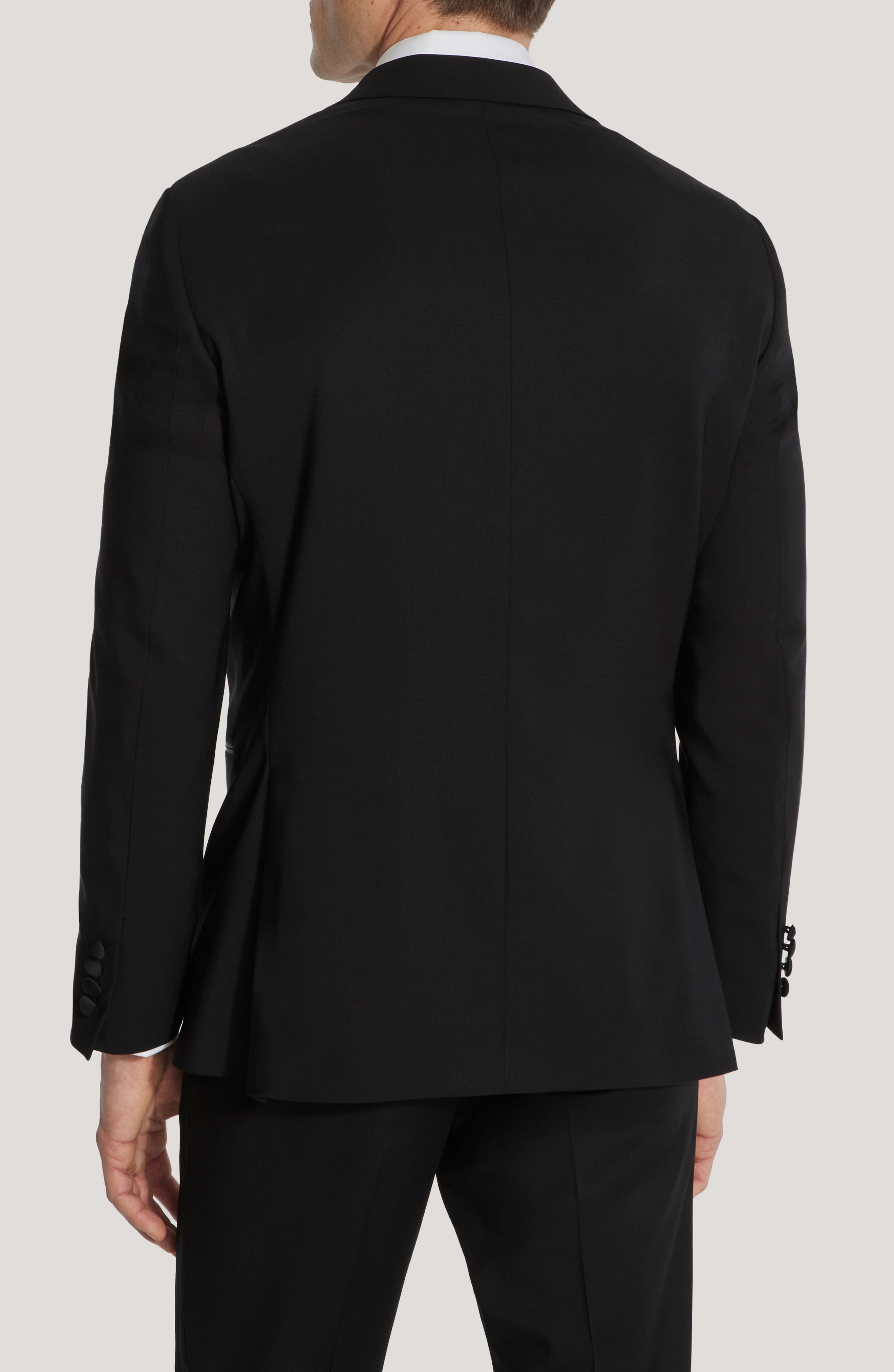Jack Victor Ezra Notched Lapel Black Wool Tuxedo (Men) | Nordstrom