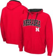 COLOSSEUM Men's Colosseum Scarlet Nebraska Huskers Big & Tall Full-Zip Hoodie