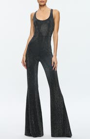 Alice + Olivia Teresa Beaded Wide Leg Jumpsuit