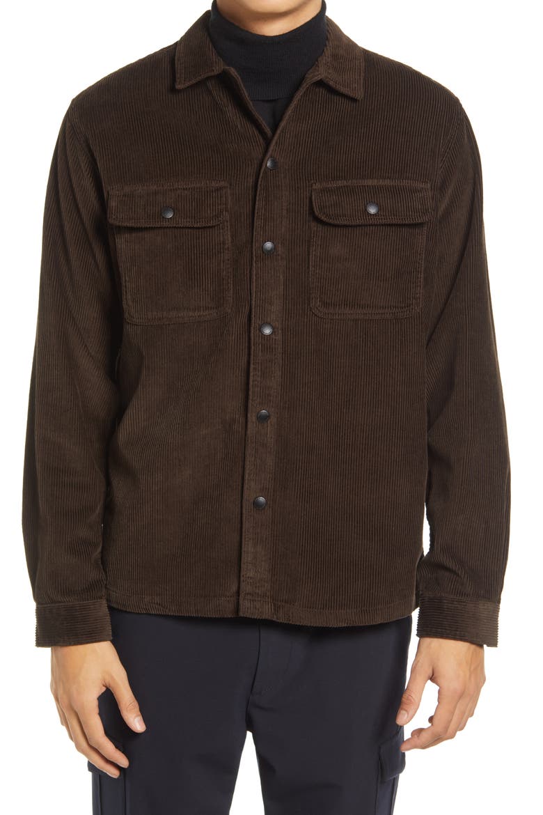 Loose Decker Organic Cotton Overshirt, Alternate, color, DEMITASSE