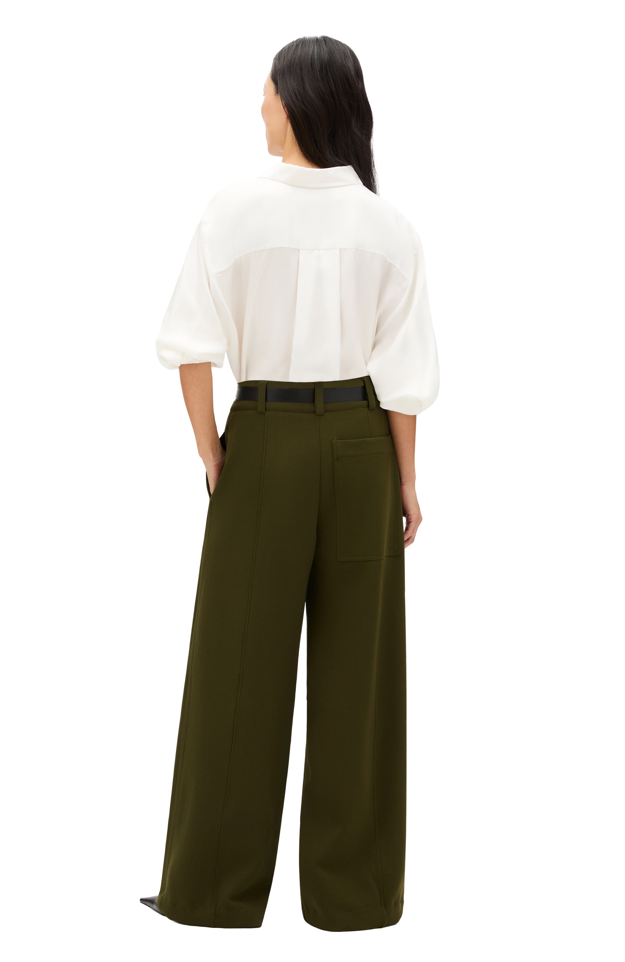 Another Tomorrow Double Face High Waist Pant (Women) | Nordstrom