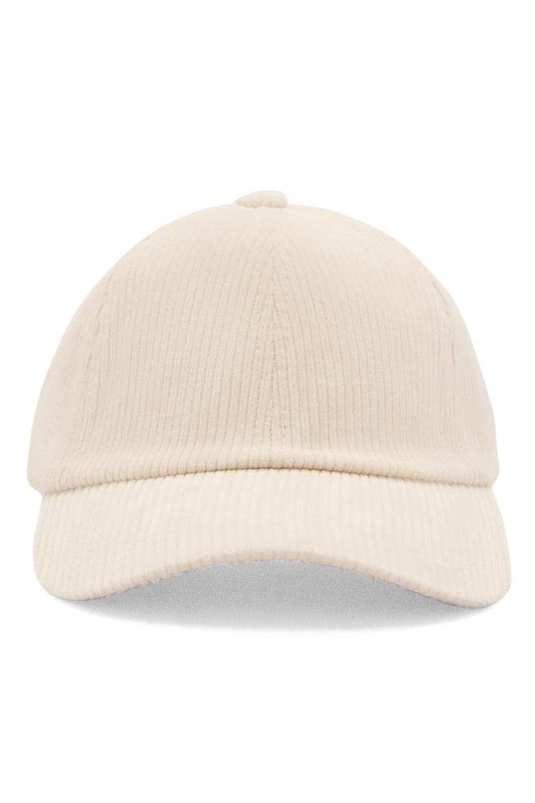 Corduroy Baseball Cap, Main, color, OFF WHITE