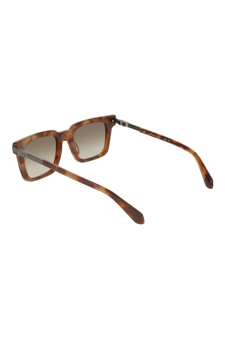 53mm Rectangle Sunglasses, Alternate, color, MILKY BROWN TORTOISE
