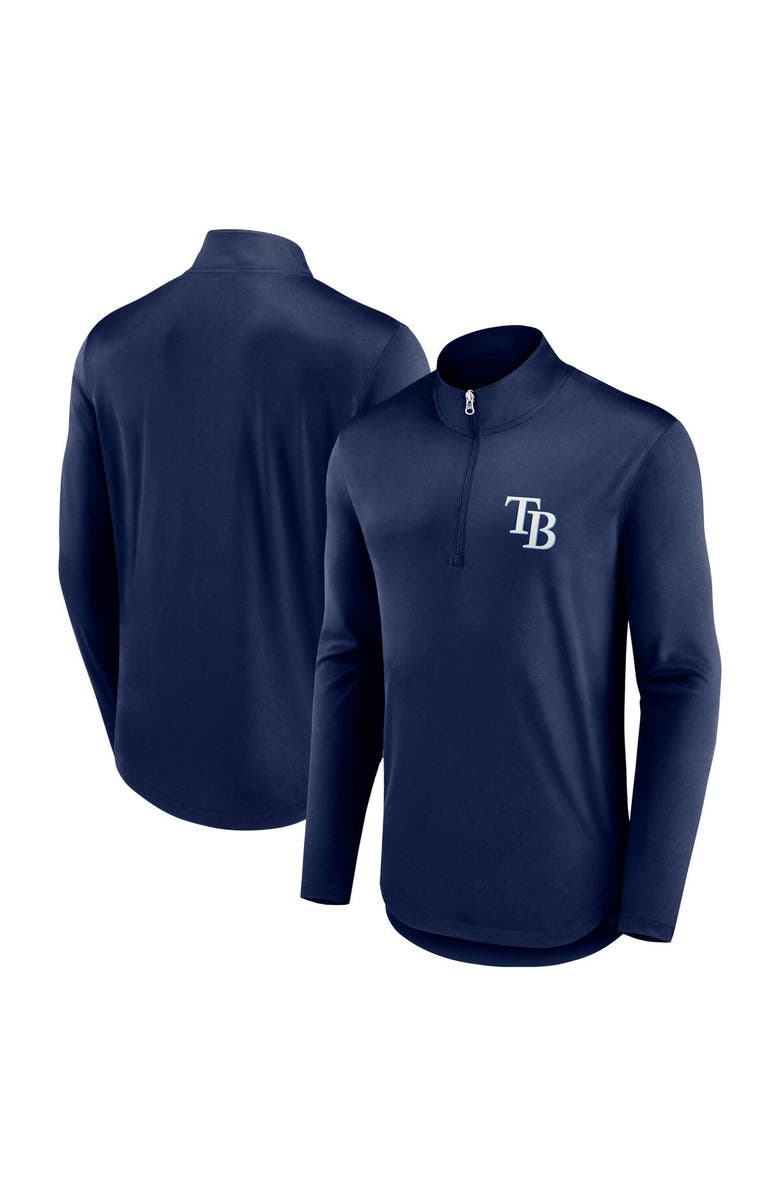 FANATICS Men's Fanatics Branded Navy Tampa Bay Rays Quarterback Quarter-Zip Top, Alternate, color, Navy
