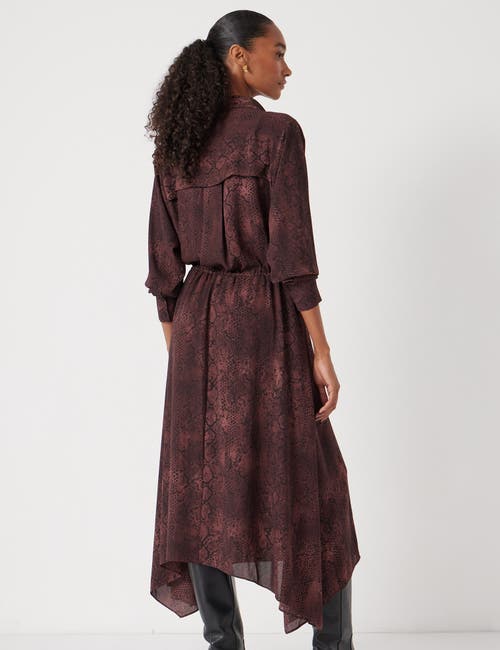 Hush Chiffon Hanky Hem Maxi Dress In Brown