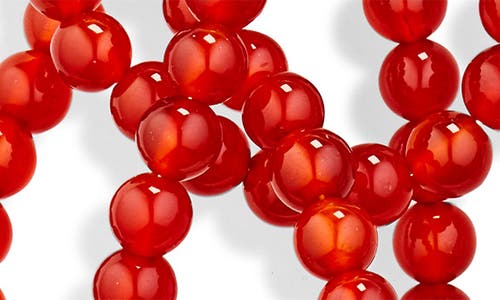 Completedworks Beaded Agate Drop Earrings In Red/silver Plated
