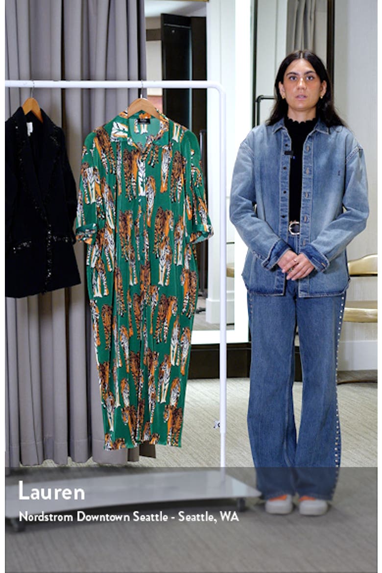 So Far So Good Oversize Plissé Shirt Dress video
