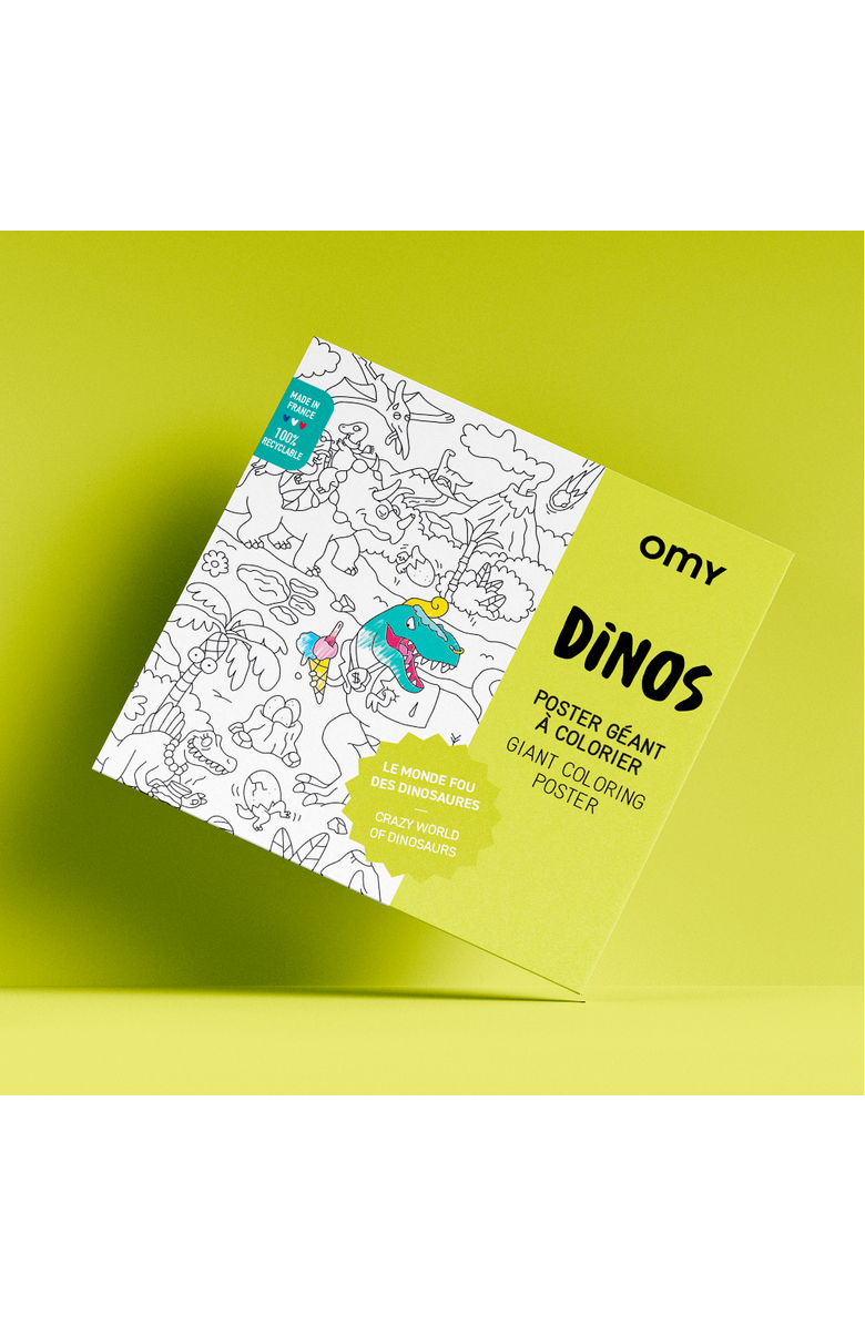 OMY Giant coloring Poster Dino, Main, color, Yellow