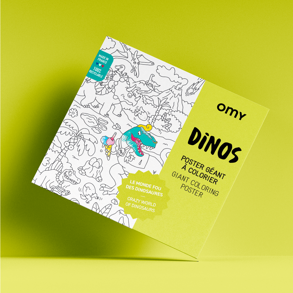 OMY Giant coloring Poster Dino in Yellow  product