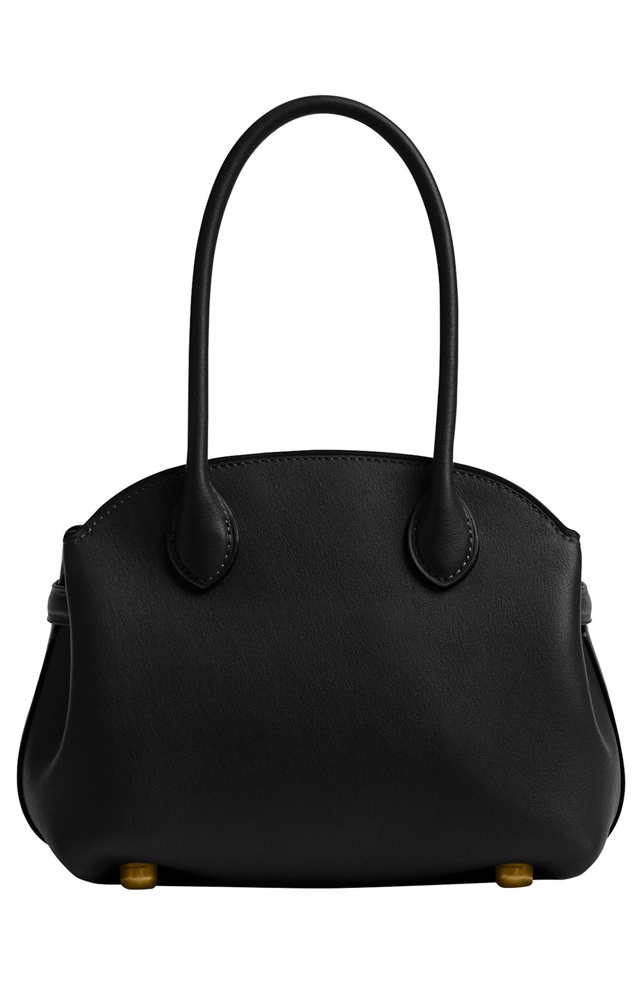 COACH Soft Empire 21 Leather Carryall Bag, Alternate, color, B4/Black