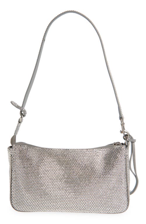 Balenciaga Mini Rodeo Crystal Embellished Leather Sling Pouchette In 1232 Smoke Grey