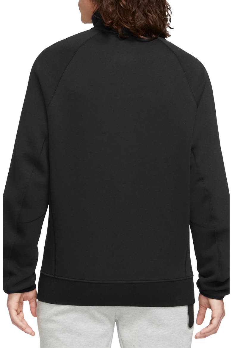 Tech Fleece Half Zip Pullover, Alternate, color, BLACK/ BLACK