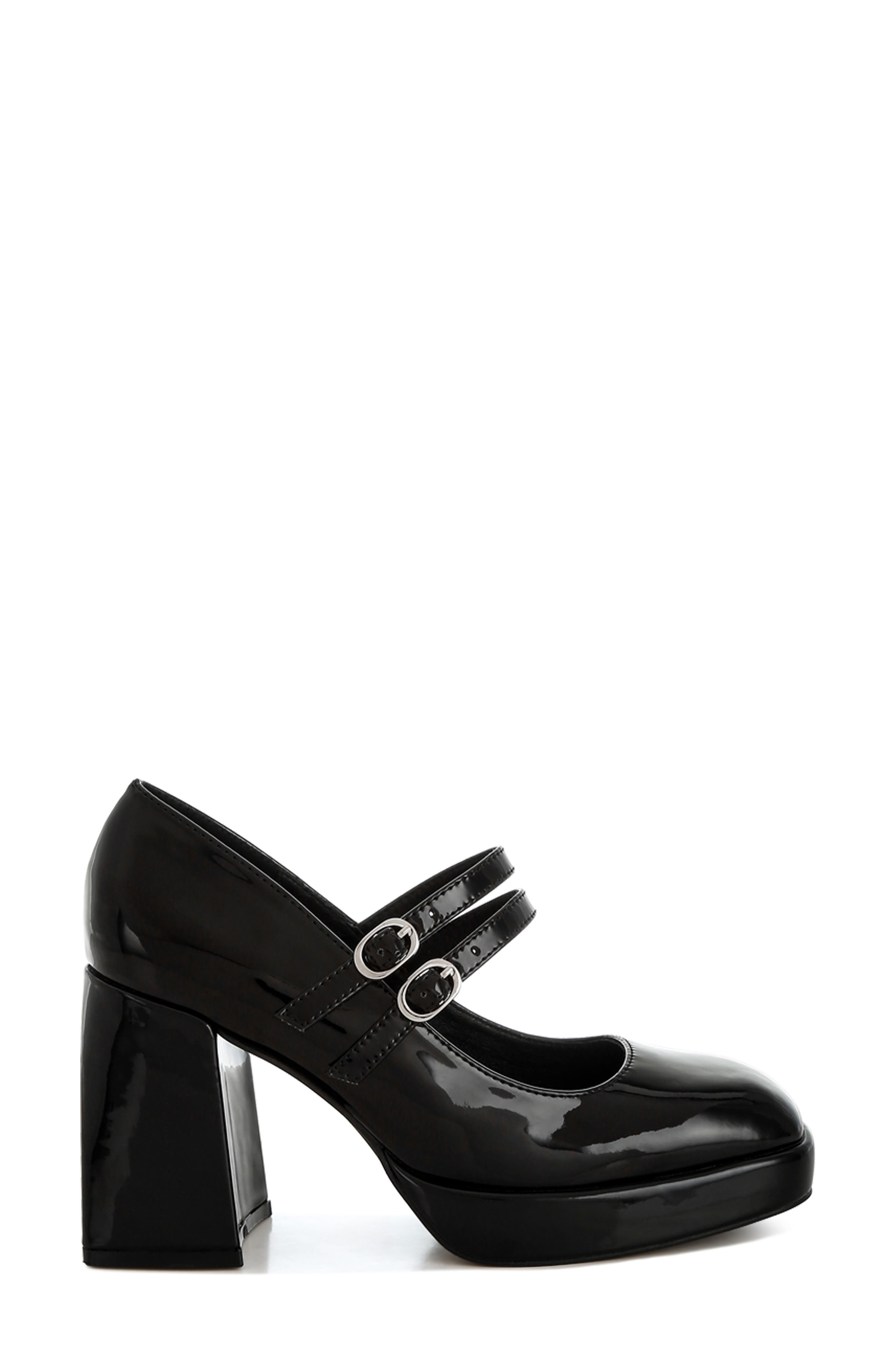 LONDON RAG Sonata Double Mary Jane Strap Pump, Alternate, color, Black